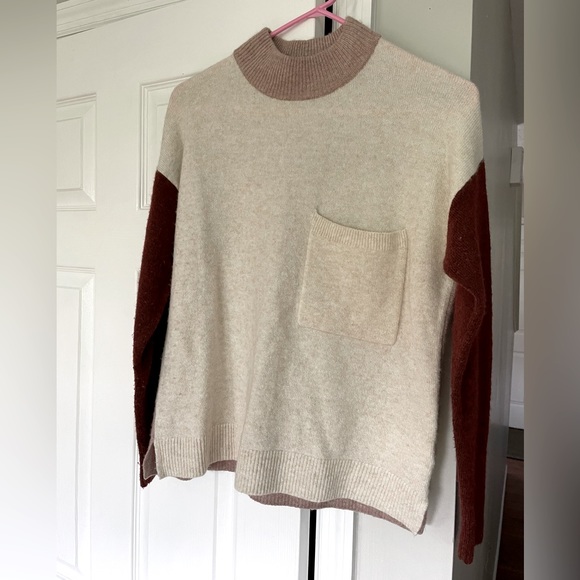 Madewell Colorblock Mockneck Sweater - Picture 5 of 12